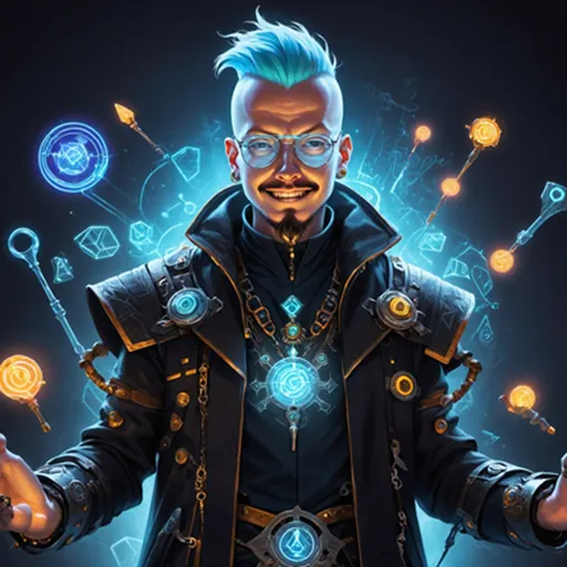 Illustrated portrait of Matthew Walker as the AI Alchemist
