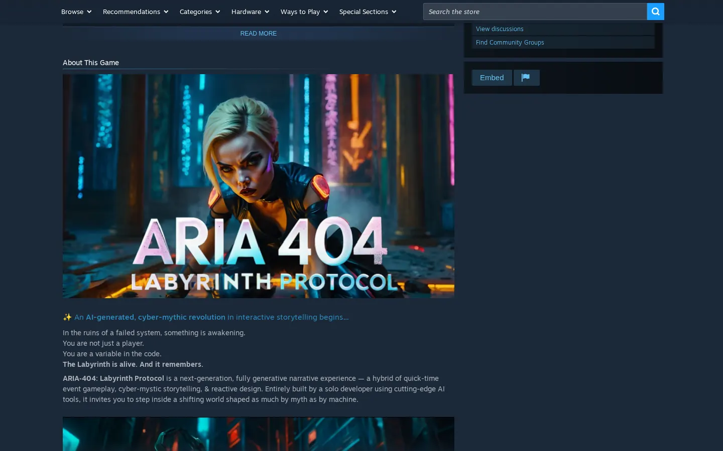 ARIA-404: The Labyrinth Protocol: second view