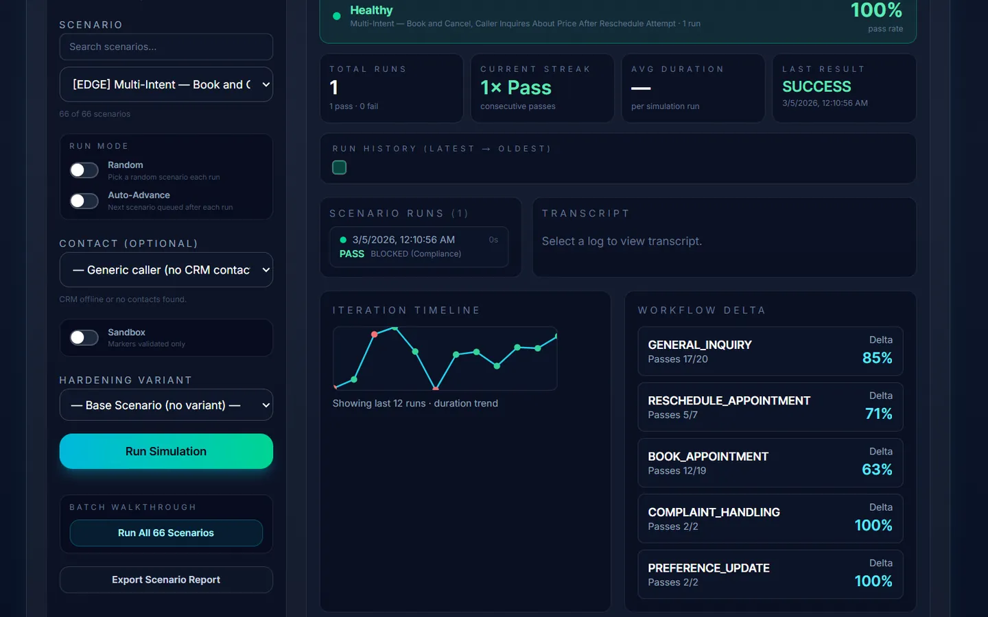Call-Flow Simulator: second view