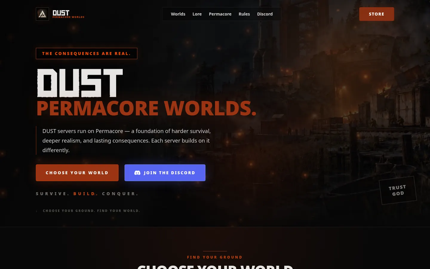 DUST: Permacore Worlds: home page