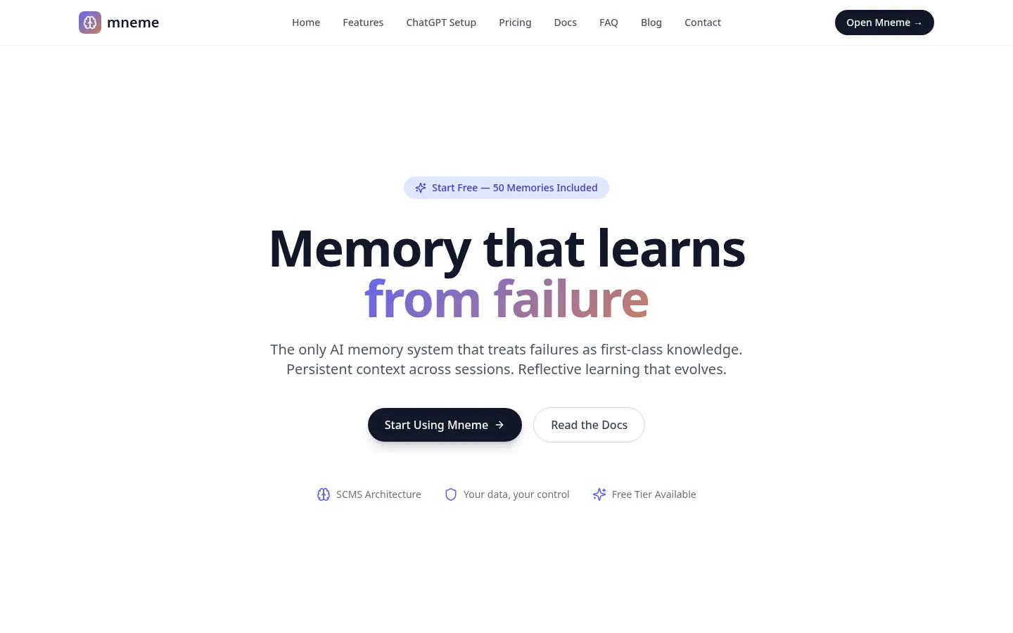 Mneme: home page