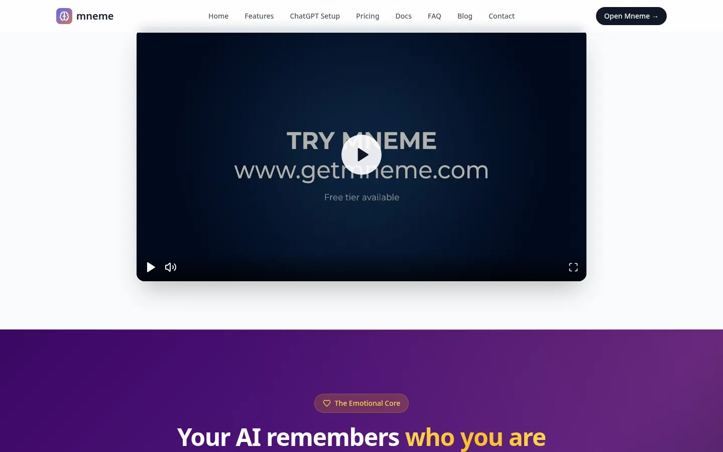 Mneme: second view