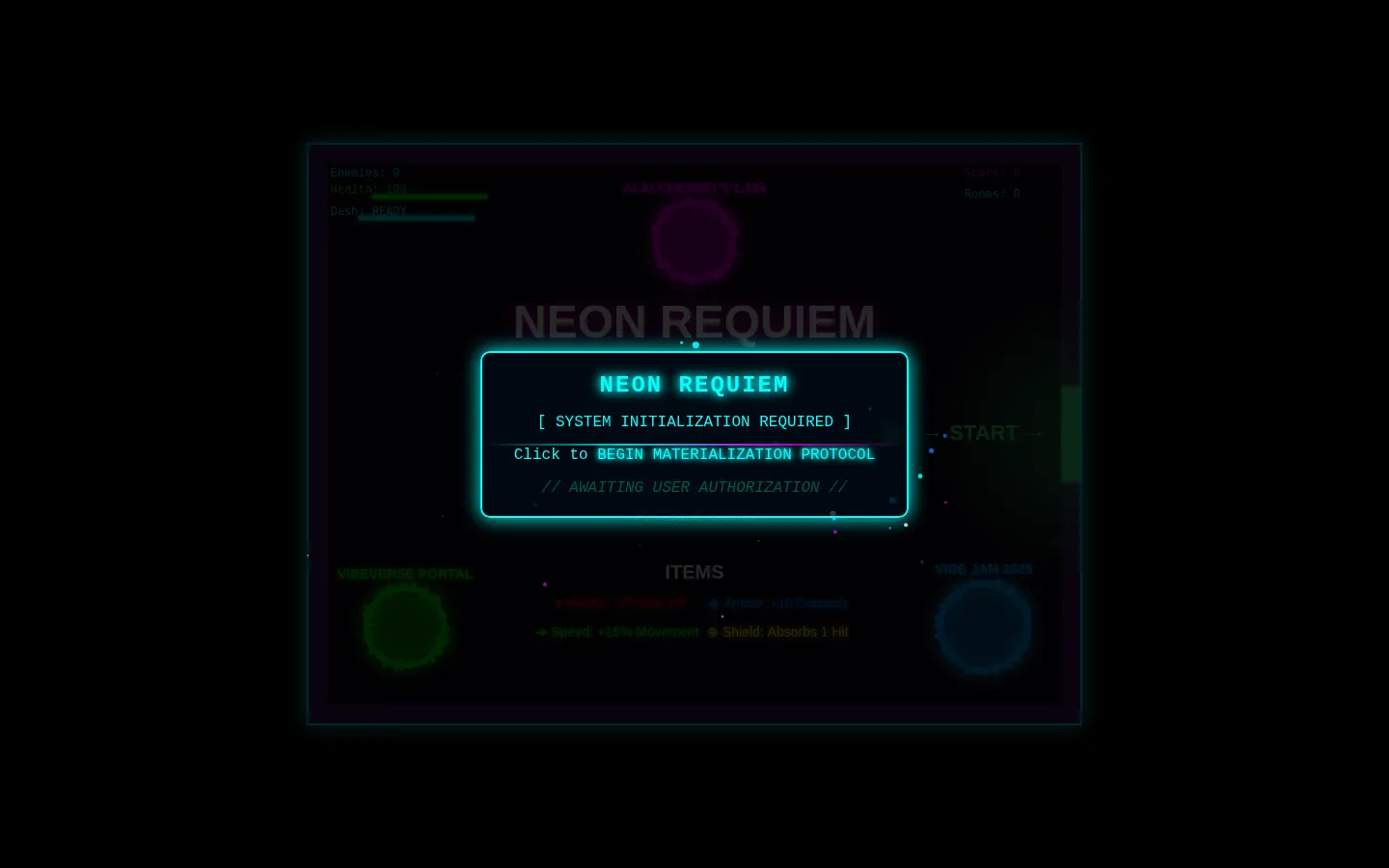 Neon Requiem: home page