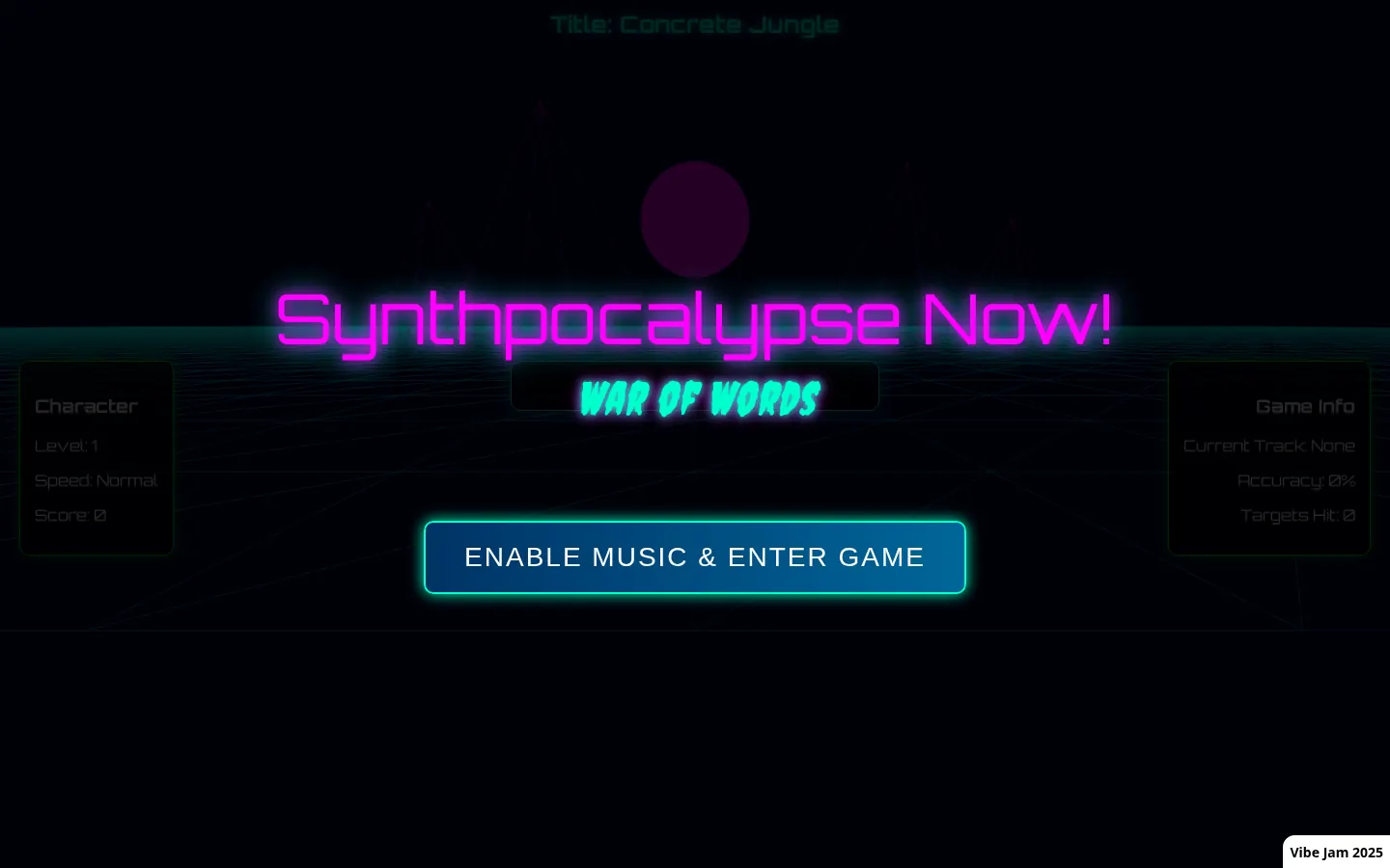 Synthpocalypse Now! War of Words: home page